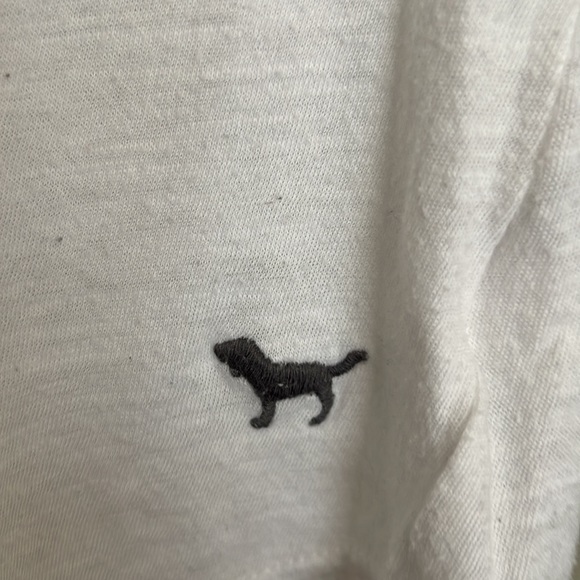 PINK Victoria's Secret White and Dark Gray Long Sleeve Top - Picture 3 of 4